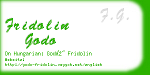 fridolin godo business card